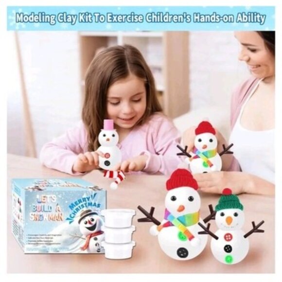 12 Pack Build a Snowman Kit Christmas Crafts Gift for Kids, Xmas Activities - Picture 3 of 7
